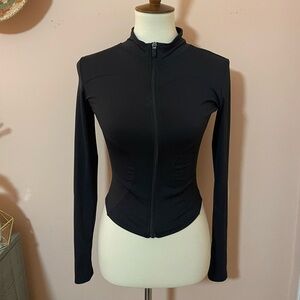 Composition Black Women's Zip-Up Cropped Jacket Size S